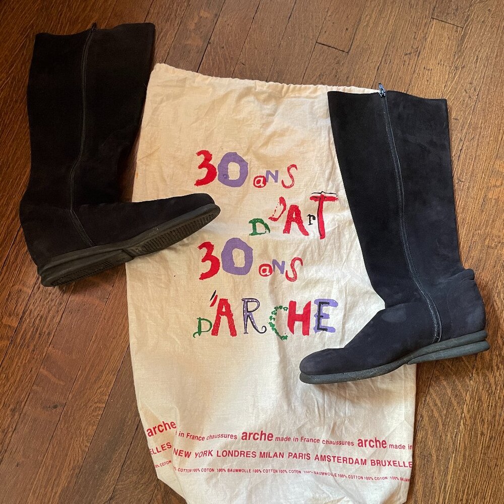 ARCHE suede boots for women